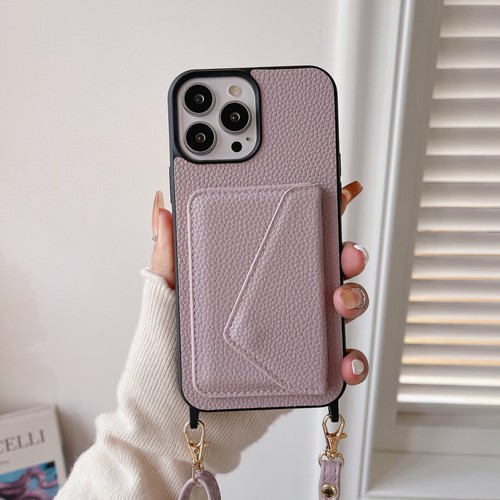 Crossbody Lanyard PU Leather Card For iPhone 16 Pro Max 15 14 13 12 Case Cover - Picture 18 of 30