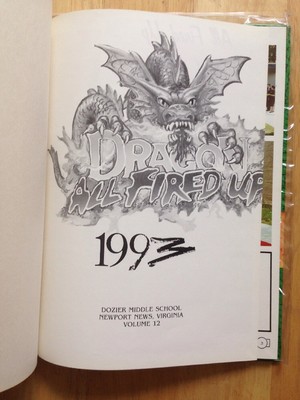1993 DOZIER MIDDLE SCHOOL YEARBOOK, THE DRAGON, NEWPORT NEWS, VA
