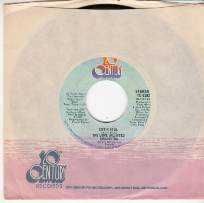 LOVE UNLIMITED ORCHESTRA (BARRY WHITE) - SATIN SOUL - ORIGINAL 45