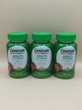 LOT OF 3 Centrum Multi Adult Supplemen Gummy Assorted Fruit 110ct EA Exp 09/25