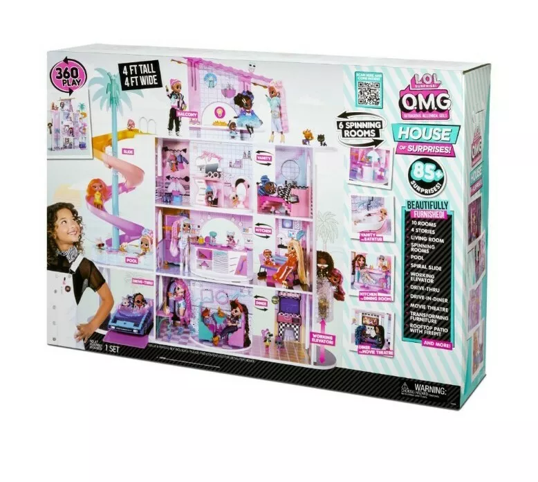 LOL Surprise OMG House of Surprises – New Real Wood Dollhouse w/ 4