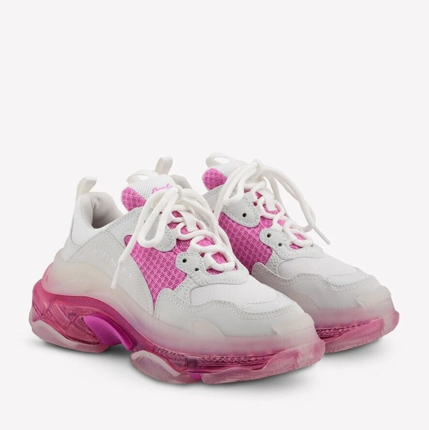 Balenciaga Triple S Sneaker Women White Pink Clear Low Platform