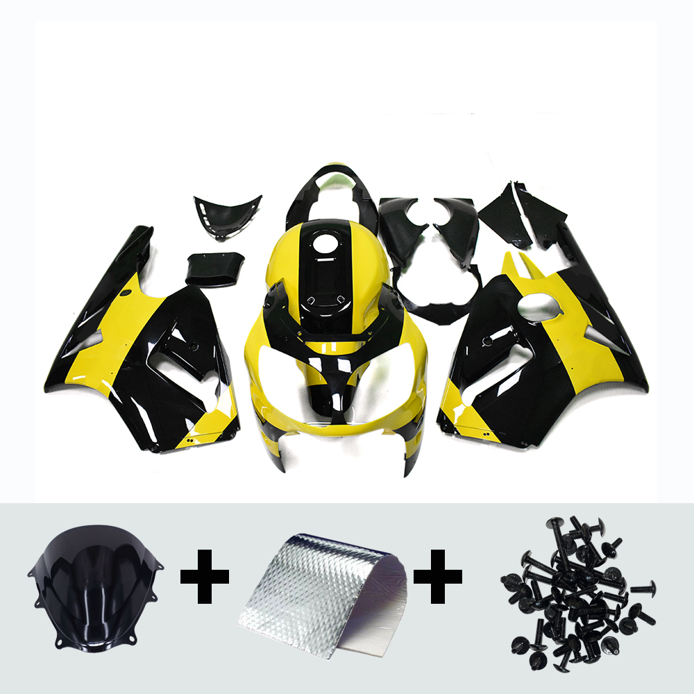 Yellow Black ABS Fairing Kit for Kawasaki 2000 2001 ZX12R ZX-12R