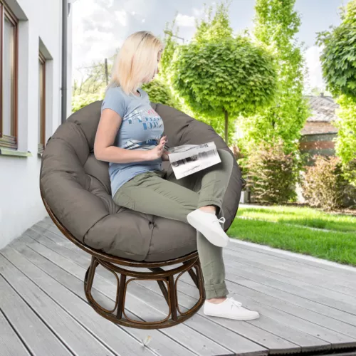 Papasan Chair Cushion Waterproof Oxford Cloth Circle Stuffed Egg Chair Cushions - Picture 4 of 111