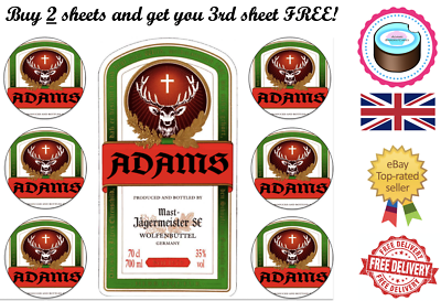 buy2 get3 edible cake topper personalised jagermeister label quality a4 icing ebay buy2 get3 edible cake topper personalised jagermeister label quality a4 icing ebay