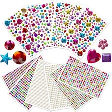Gem Stickers, 4100Pcs Rhinestone Stickers, Self Adhesive Jewel Stickers