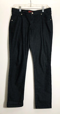 Pantalones de mezclilla Nahana para mujer talla 42/US 11 negros tiro bajo pierna recta lavado oscuro