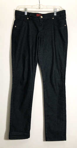 Nahana Jeans Womens Sz 42/US 11 Black Low Rise Straight Leg Denim Dark Wash