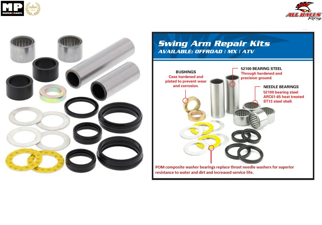 Kit roulement bras oscillant All Balls 28-1097 pour Quad Yamaha YFM 660R Raptor 2001-2005