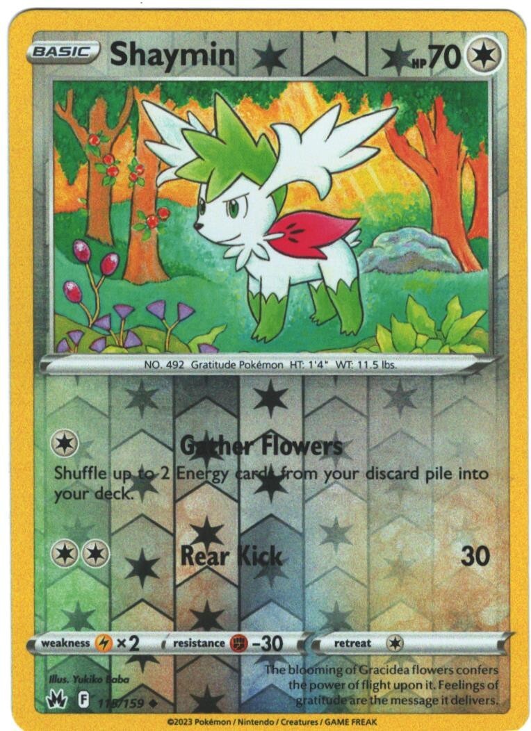 Shaymin 115/159 Crown Zenith Reverse Holo Uncommon Pokémon TCG | eBay