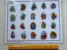 Vintage 1991 Spaulding Rogers Tattoo Flash Sheet D Series 100D Castles