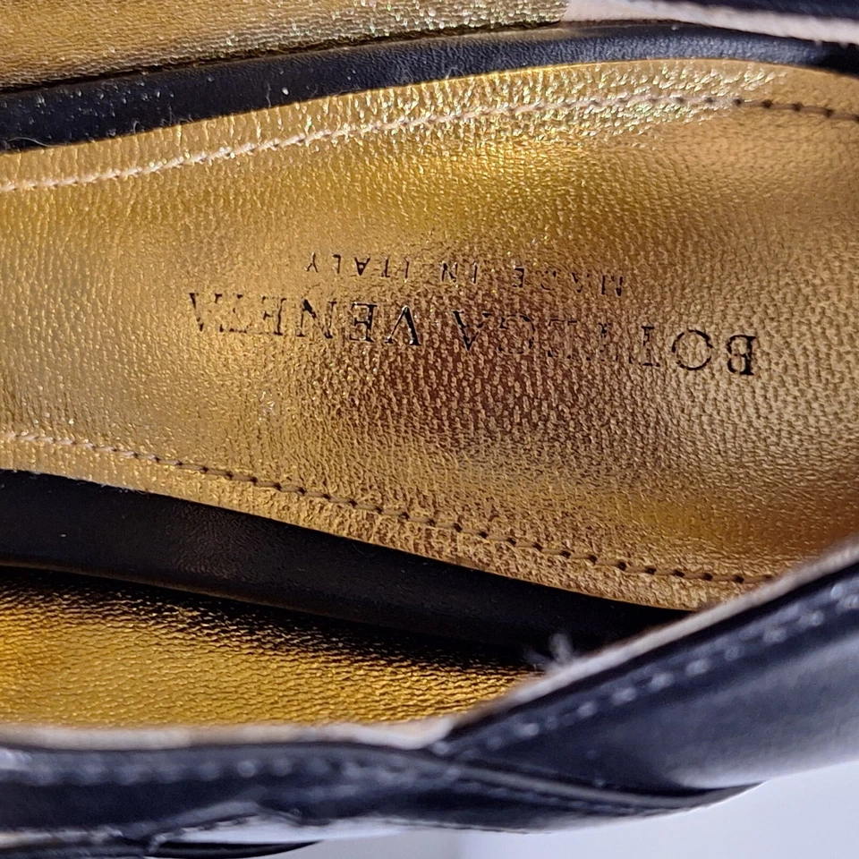 Bottega Veneta Black Leather Mary Jane 3 Strap Pumps High Heels New Size 35 - image 4 of 4