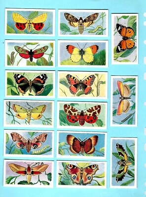 CIGARETTE CARDS. Amalgamated Tobacco..BUTTERFLIES & MOTHS. (1957).(Set of  25). 