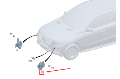 MERCEDES-BENZ GLE W167 Tweeter Horn Signal A0005428612 NEW GENUINE 