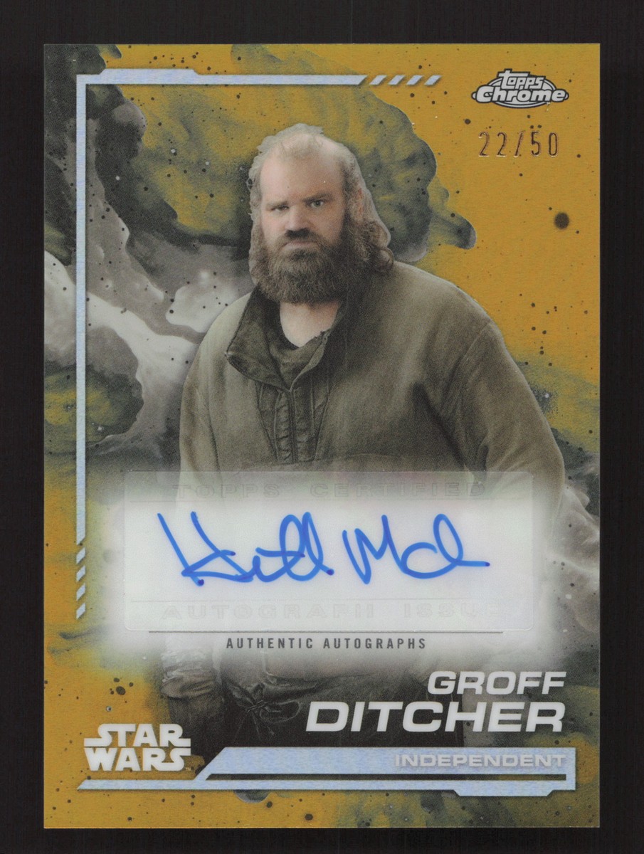 Star Wars Galaxy グローグー ホロカード 49/50 Groff Ditcher Heath McGough 2024 Chrome Star Wars #AU-HM Gold Auto
