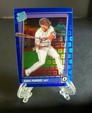 2021 Donruss Optic Isaac Paredes 13/99 Rookie FOTL Blue Pandora
