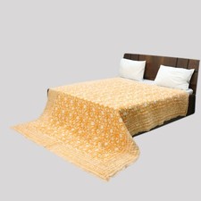 100 Cotton Block Print Famous Jaipuri Razai Reversible Quilt Blanket Indian Art