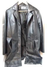 Gino Quality Leather Jacket Women's Black Removable Liner - Size Large