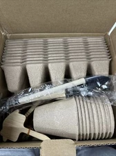 Seed Starter Peat Pot Trays For Garden 100% Eco Friendly 100 Cells 10 Small Pots