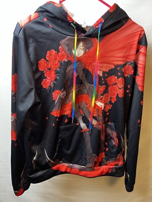 Anime RED RUBY ROSE Hoodie red & black sz medium NEW w/o Tags NICE!