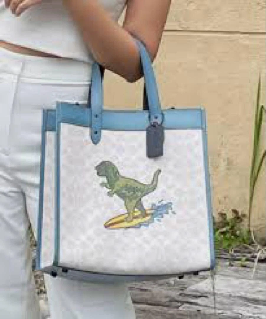代引き手数料無料 coach サーフィン 美品 トートRexy レキシー トート