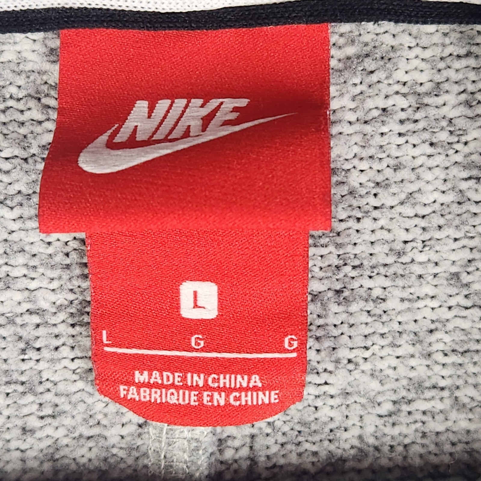 SACAI X NIKE Giacca Nike full zip pile Summit grigio erica e nero bordo cerniera