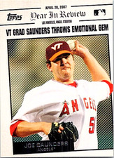2008 Topps Year In Review Baseball YR20 Joe Saunders Angels