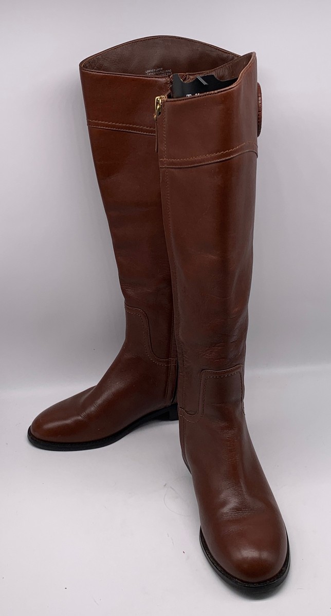 ミドルブーツ TORY BURCH Women Boots 158798200 Brown Tory Burch Womens Brown Leather Ashlynn Riding Boots sz 7 M