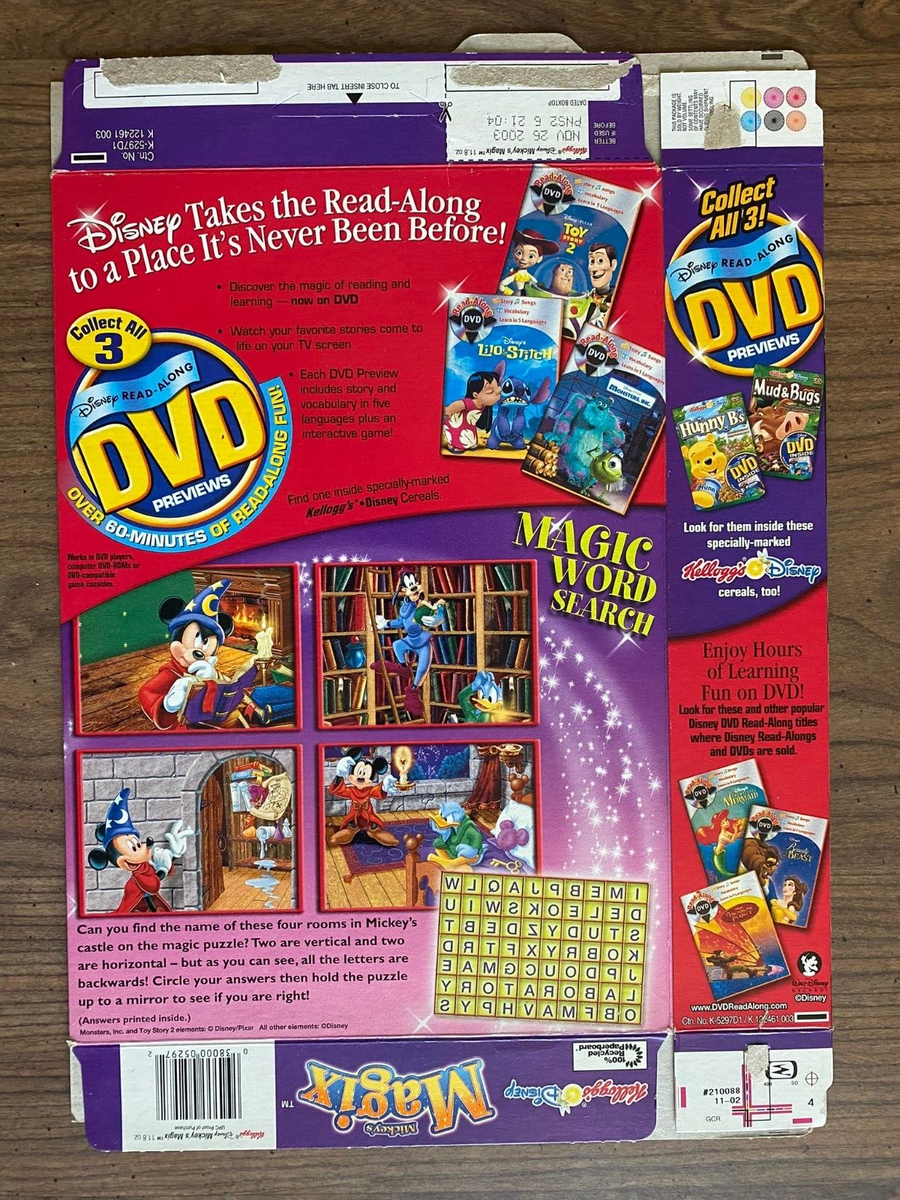 Kellogg's Disney Mickey's Magix Cereal Box - 2002 - LILO & STITCH