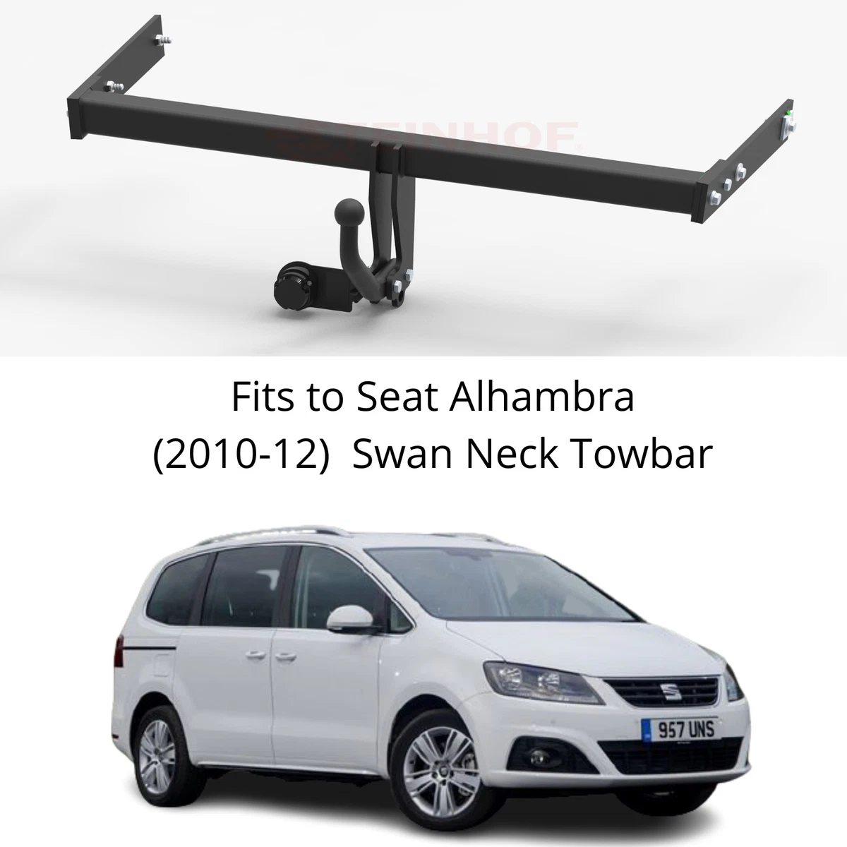 Tow Bar For Seat Alhambra 2010 12 NO ELECTRICS V137