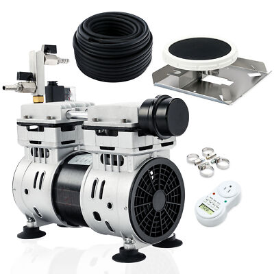 #ad #ad TCFUNDY 750W 5.35CFM Pond Aerator Pond Lake Pool Air Pump Aerator Diffuser Kit $148.99