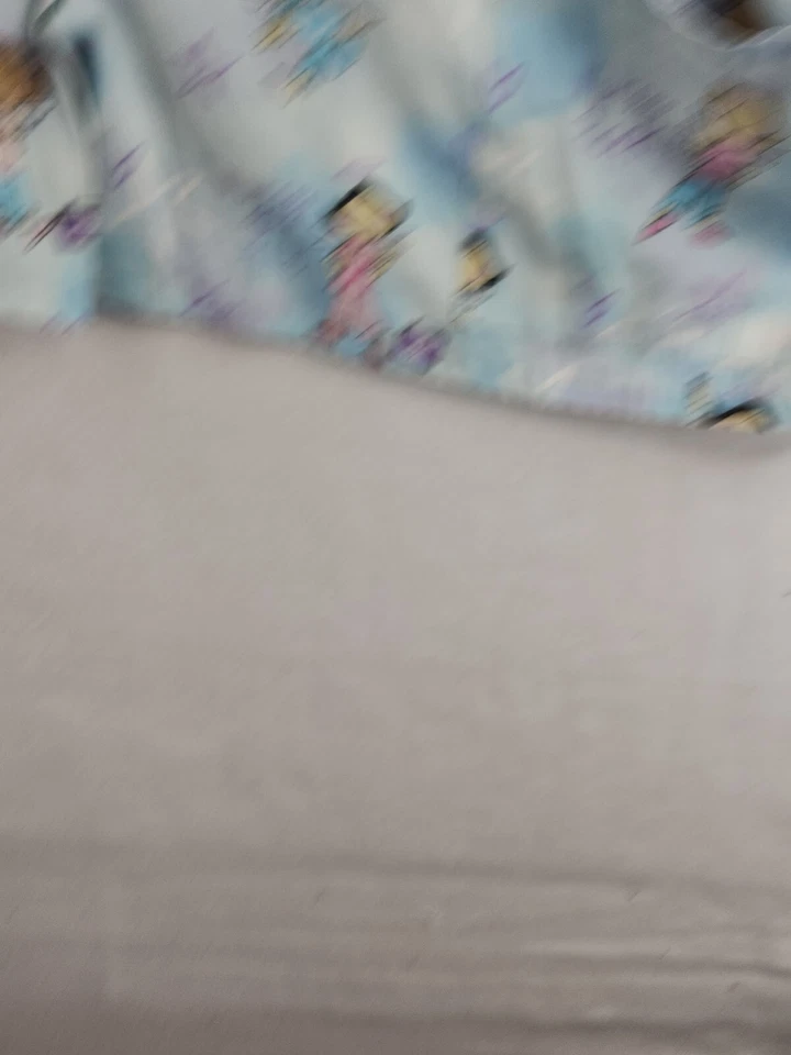 Simply Basic Nurse TLC Pattern Womens Blue Long Sleeve Scrub Top Size 3XL - Image 2 of 4