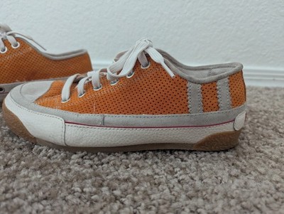 Nice Brand Orange suede Madrid Low sneakers size 7.5
