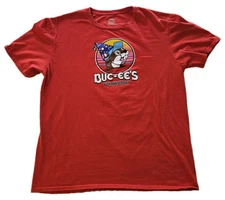Buccees Shirt Adult LARGE Short Sleeve 40th Anniversary Red Texas Beaver Tee