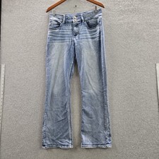 BKE Women Jeans 30X29.5 Light Blue Denim STELLA Mid-Rise Bootcut Slim 28" READ