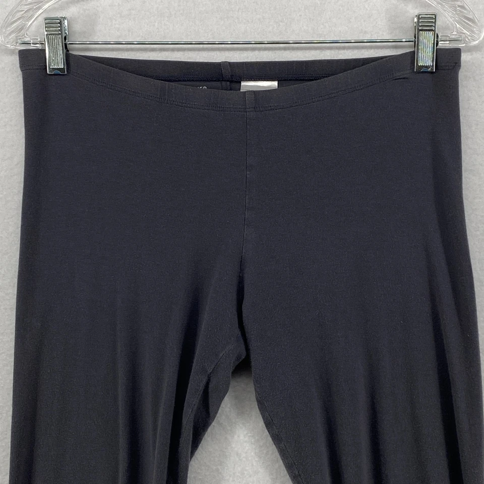 Leggings EILEEN FISHING S Stretch algodão orgânico jersey cropped puxar cinza EUA - Imagem 3 de 4