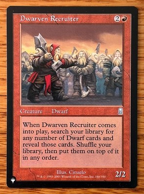 MTG Dwarven Recruiter NM - The List, English