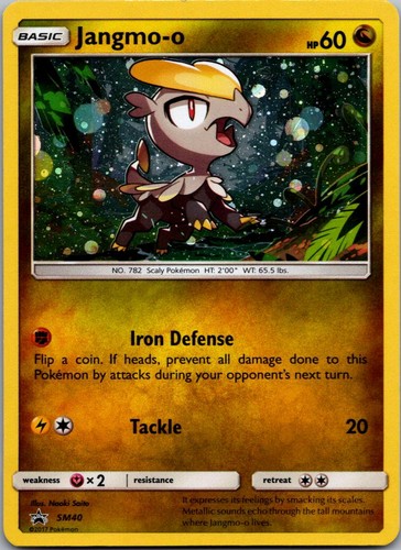 Jangmo-o - SM40 Holo Promo Sun & Moon Promo Pokemon Moderately Played