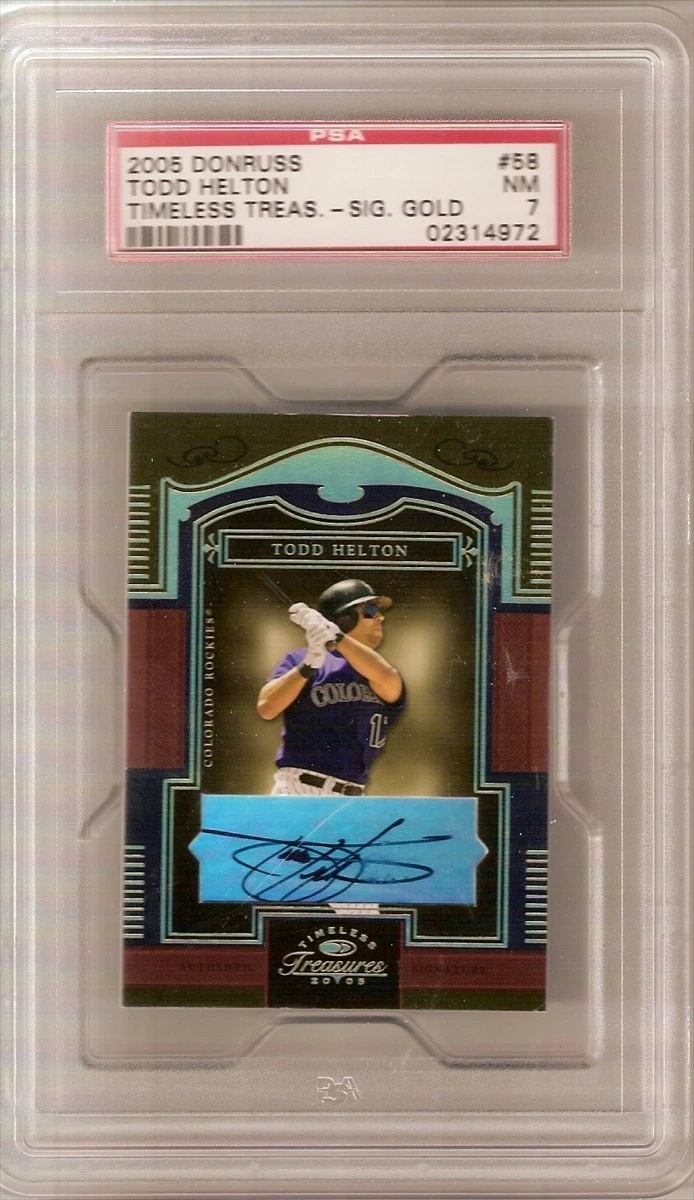Donruss Todd Helton Autographed Baseball Sports Trading Cards 