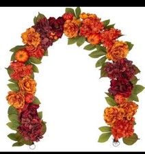 Fall Garland for Mantel 6ft Hanging Fake Autumn Fall Pumpkin Garland with