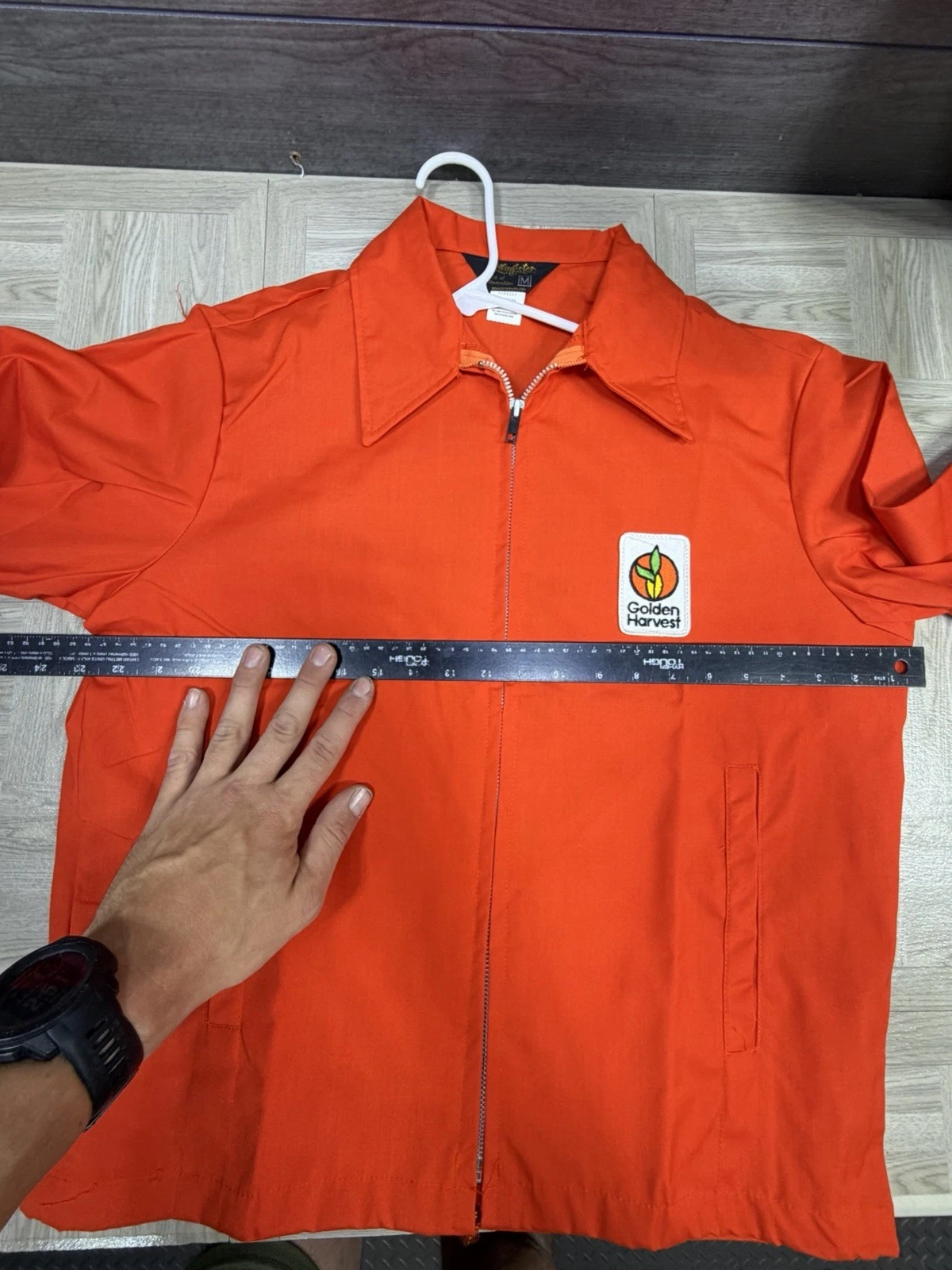 Vintage Swingster USA Made Golden Harvest Farming Jacket Men Medium Orange Ag - product detail image 18
