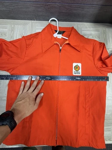 Vintage Swingster USA Made Golden Harvest Farming Jacket Men Medium Orange Ag image 18