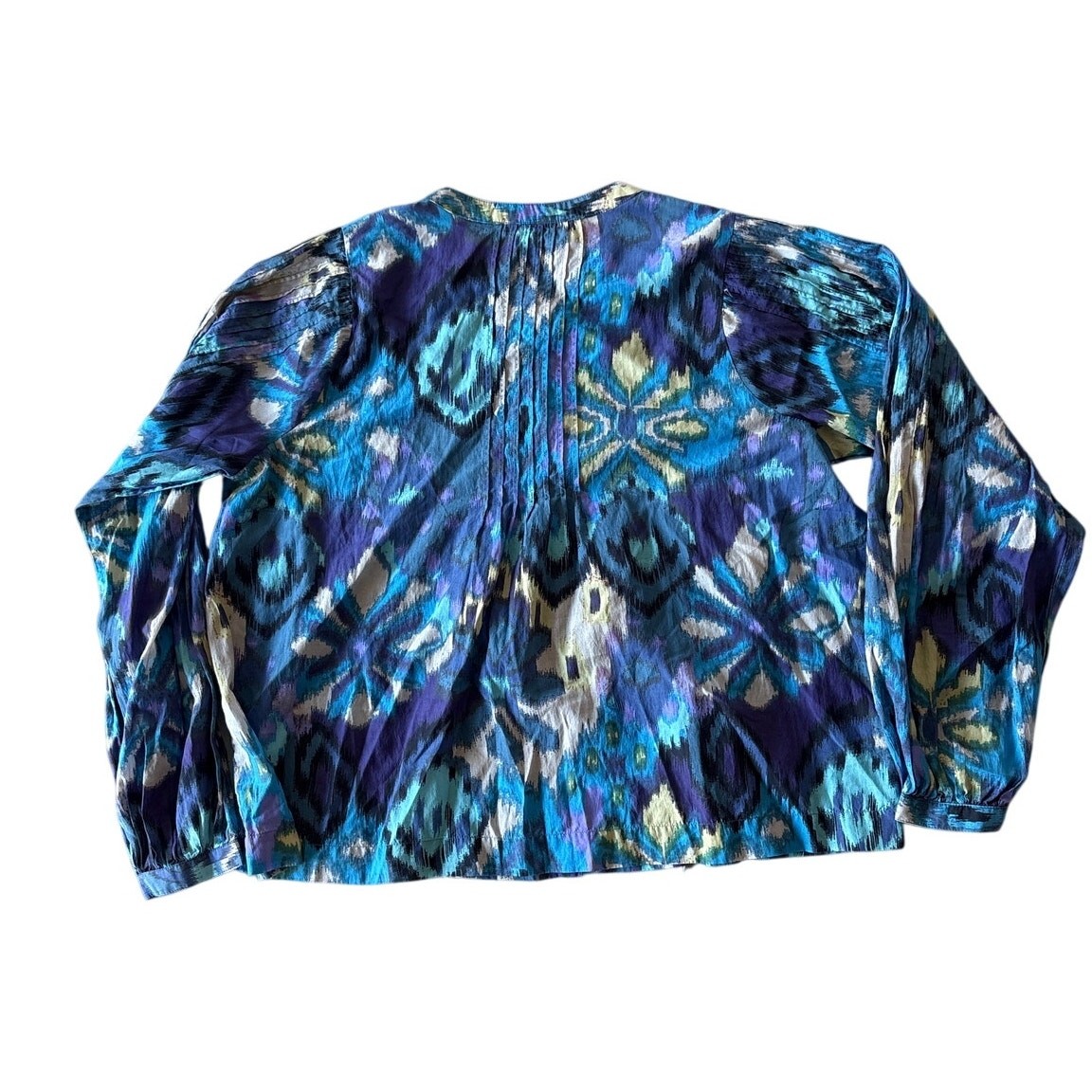 Love The Label Lavina Top Symphonic Ikat Print Blouse 100% Cotton View 6