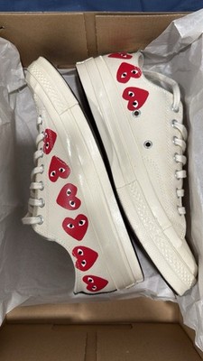 Converse Chuck Taylor All Star 70 x Comme des Garcons PLAY Multi-Heart White 9