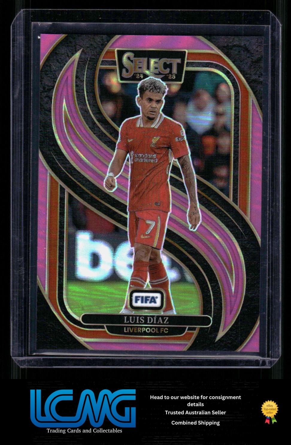 2024-25 Panini Select FIFA #120 Luis Diaz Pink #/59 RAA
