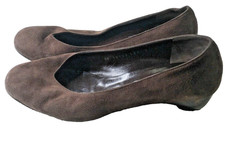 Salvatore Ferragamo Pumps Womens 8B Brown Suede Boutique Kitten Heel Italy Vinta