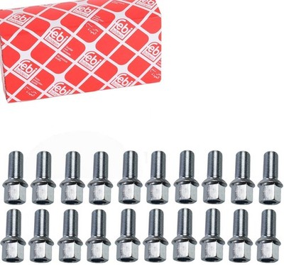 20x FEBI Radschrauben Radbolzen M14x1,5 mm für VAG VW Audi Seat Skoda