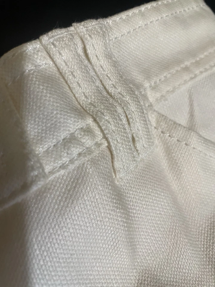 Pantalones de vestir DIANE VON FURSTENBERG de lino blanco roto talla 0 Foto 4 de 4