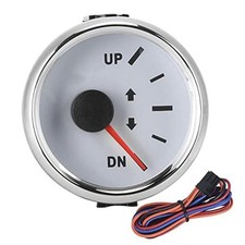 Boat Trim Gauge 52mm (2 Inch) 0-190ohm Trim Tilt White Dial Silver Frame