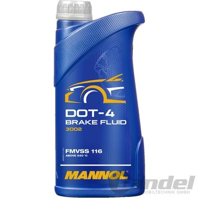 1x1L MANNOL DOT4 BREMSFLÜSSIGKEIT BRAKE FLUID KUPPLUNGSFLÜSSIGKEIT SYNTHETISCH